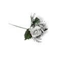 PICK DECORAZIONE PACCHI E PIANTE CON FOGLIE E PALLE ARGENTO