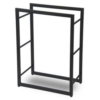PORTA LEGNO ALTO FERRO NERO CM.60X25H80