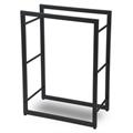PORTA LEGNO ALTO FERRO NERO CM.60X25H80