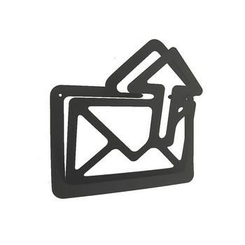 PORTA POSTA FRECCIA NERO CM.27.5X7H25.5