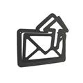 PORTA POSTA FRECCIA NERO CM.27.5X7H25.5