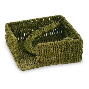 PORTA TOVAGLIOLI VERDE ERBA CM.19X19X7