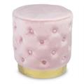 POUF TONDO VELLUTO ROSA DIAM.40H42