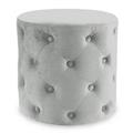 POUF TONDO VELLUTO GRIGIO DIAM.40H42