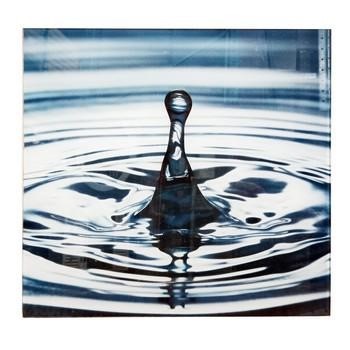 QUADRETTO VETRO 30X30 GOCCIA D'ACQUA CM.30X30