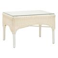 TAVOLINO ALL&PVC RETT. BIANCO VETRO TRA