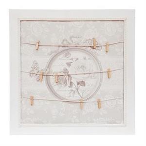 SEGNA APPUNTI LEGNO BIA TESSUTO FIORI CM.47X47