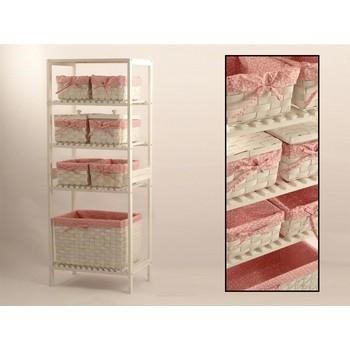 SCAFF.4P 7CESTINI LEGNO BIA.FOD ROSA