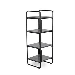 SCAFFALATURA 4P FERRO NERO CM.32X34H92