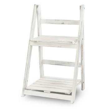 SCAFFALINO IN LEGNO 2 PIANI CM.41X31H66