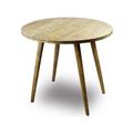 TAVOLO TONDO LEGNO NATURALE STILE NORDICO  dia cm 90 x 79 h