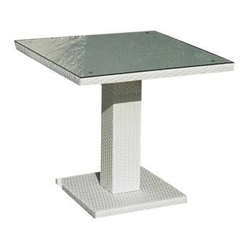 TAV QUA.GAMBA CENTRALE ALL.&PVC BIANCO CM 80X80H72 
