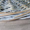 Portabiancheria ovale in vimini grigio 49X34H56 in set di 3