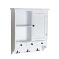 Pensile bianco in legno di pino ed mdf Alice 67X17H77 