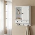 Pensile bianco in legno di pino ed mdf Alice 67X17H77 