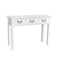 Consolle bianca in legno di pino ed mdf Alice 110X40H80