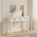 Consolle bianca in legno di pino ed mdf Alice 110X40H80