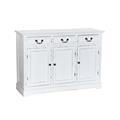 Credenza bianca in legno di pino ed mdf Alice 120X40H85