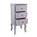 CASSETTIERA GIULIA 3 CASSETTI IN MDF E LEGNO DI PINO GRIGIO CM 40X30H82 