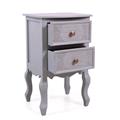 CASSETTIERA 2 CASSETTI GIULIA IN MDF E LEGNO DI PINO GRIGIO CM 40X30H64 