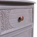 CASSETTIERA 2 CASSETTI GIULIA IN MDF E LEGNO DI PINO GRIGIO CM 40X30H64 