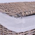 PORTABIANCHERIA RETTANGOLARE VIMINI GRIGIO HOME CON FODERA 45X33H56 SET DUE PEZZI
