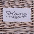 PORTABIANCHERIA RETTANGOLARE VIMINI GRIGIO HOME CON FODERA 45X33H56 SET DUE PEZZI
