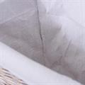 PORTABIANCHERIA RETTANGOLARE VIMINI GRIGIO HOME CON FODERA 45X33H56 SET DUE PEZZI