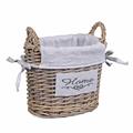 CESTO IN VIMINI GRIGIO HOME CON FODERA E MANICI 22X17H18/23