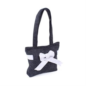 BORSA DONNA GRIGIO SCURO FIOCCO CHIARO