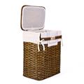PORTABIANCHERIA BAMBOO MARRONE CON FODERA CM 48X36H58 SET DI 3 PEZZI