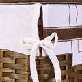 PORTABIANCHERIA BAMBOO MARRONE CON FODERA CM 48X36H58 SET DI 3 PEZZI