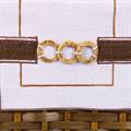 PORTABIANCHERIA BAMBOO MARRONE CON FODERA CM 48X36H58 SET DI 3 PEZZI