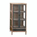 VETRINA ELISABETTA IN PINO/MDF/VETRO COL.MIELE 2A1C 80X35H165