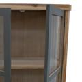 VETRINA ELISABETTA IN PINO/MDF/VETRO COL.MIELE 2A1C 80X35H165