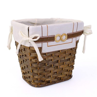 GETTACARTA IN BAMBOO MARRONE CON FODERA CM  25X20H25