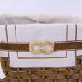 GETTACARTA IN BAMBOO MARRONE CON FODERA CM  25X20H25