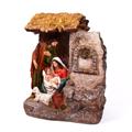 PRESEPE RESINA CON FONTANA A BATTERIA E LUCE CM.28X18H36