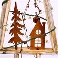 DECORAZIONE NATALE IN LEGNO ALBERO CON LUCI LED CM.28X8H72