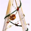 DECORAZIONE NATALE IN LEGNO ALBERO CON LUCI LED CM.28X8H72