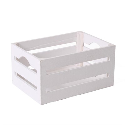 CASSETTA IN LEGNO DI ABETE BIANCA CM 21X15H11 