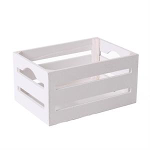 CASSETTA IN LEGNO DI ABETE BIANCA CM 21X15H11 
