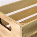 CASSETTA IN LEGNO DI ABETE BRUNITA 36X26H18 SET DI 3 
