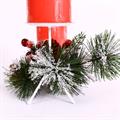 PORTA CANDELE FERRO 2 POSTI  CON 2 CANDELE ROSSE INCLUSE CM.23X12H12/20