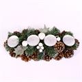CANDELIERE CENTROTAVOLA  4 POSTI INNEVATO CM.35X15XH10