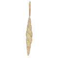 DECORAZIONE NATALIZIA PENDENTE COLORE ORO CON STRASS CM.29X5