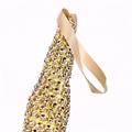 DECORAZIONE NATALIZIA PENDENTE COLORE ORO CON STRASS CM.29X5
