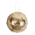 DECORAZIONE NATALE PALLA PAILLETTE DORATE DIAMETRO CM.9