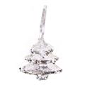 DECORAZ. NATALE ALBERO PAILLETTE ARGENTO CM.11X3H11