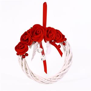 CORONA VIM.BIANCO DEC.D’APP.ROSE ROSSE DIAM.26H6